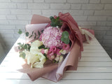 Calla Lily & Hydrangeas Hand Bouquet - BQ629