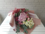 Calla Lily & Hydrangeas Hand Bouquet - BQ629