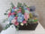pure seed fr158 + Hydrangeas, Eustomas, Eucalyptus leaves & Fresh Fruits basket