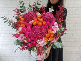 Shocking Pink Rose Flower Box - BK882