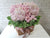 pure seed bk886 roses + hydrangeas + euphorbia leaves flower basket
