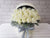 pure seed bk880 30 white roses with silver leaves flower box