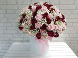 Rose & Baby Breath Flower Box - BK897
