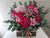 pure seed bk904 roses + hydrangeas + cymbidium orchids flower basket