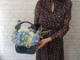 Hydrangeas & Ping Pong Basket - BK898