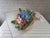 pure seed bq639 white & pink eustomas & blue hydrangeas flower bouquet