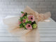 pure seed bq459 light pink gerberas & white eustomas hand bouquet