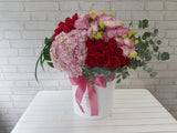 Fusion Hydrangea & Rose Flower Box - BK906
