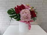 Fusion Hydrangea & Rose Flower Box - BK906