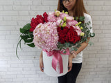 Fusion Hydrangea & Rose Flower Box - BK906