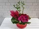 pureseed cny221 + Gerberas, Roses, Ginger Flower and Lucky Bamboo + cny flower