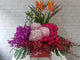 pureseed cny223 +  Lucky Bamboos,  20 Roses, 3 Hydrangeas, 5 Birds of Paradise and Orchids + cny flower