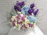 Radiance Rose & Eustoma Flower Basket - BK919