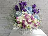 Radiance Rose & Eustoma Flower Basket - BK919