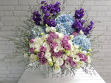 Radiance Rose & Eustoma Flower Basket - BK919