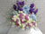 pure seed bk919 roses + eustomas + hydrangeas + matthiolas flower basket