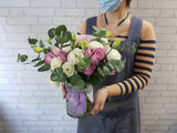 Rose & Eustomas Mix Vase - VS074