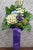 pureseed sy153 + hydrangeas, brassica, eustomas, gerberas, tuberoses, sympathy stand