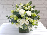 Round Orb Eustoma Glass Vase - VS078