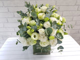 Round Orb Eustoma Glass Vase - VS078