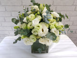 Round Orb Eustoma Glass Vase - VS078