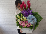 Ginger Flower & Mix Floral Basket - BK517