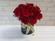 pure seed bk658 10 red roses table flower arrangement