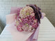pure seed bq662 purple roses + pink eustomas + pink hydrangeas hand bouquet