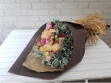 pure seed bq399 champagne roses + pink eustomas + silver leaves flower bouquet