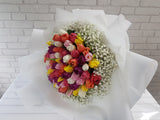 Grace Colorful Tulip Hand Bouquet -BQ661