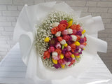 Grace Colorful Tulip Hand Bouquet -BQ661