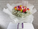 Grace Colorful Tulip Hand Bouquet -BQ661