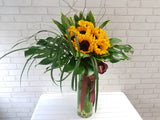 Sunny Sunflower Tall Vase - VS010