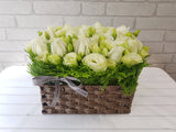 Delight Rose & Eustoma Basket - BK528