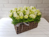 Delight Rose & Eustoma Basket - BK528