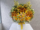 pure seed bk938 huge yellow roses + yellow orchids + white eustomas + white matthiolas flower box