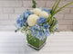 pure seed vs079 + Hydrangeas, Ping Pongs and Baby Breath + vase arrangement