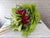 pure seed bq668 red roses & white lilies hand bouquet