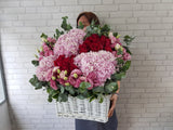Desire Eustoma & Hydrangeas Basket - BK960