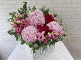 Desire Eustoma & Hydrangeas Basket - BK960