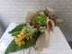 pure seed bq670 orchids + anthuriums + leaves hand bouquet