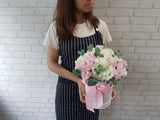 Pink Rose & Eustoma Flower Box - BK957