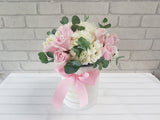 Pink Rose & Eustoma Flower Box - BK957