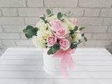 Pink Rose & Eustoma Flower Box - BK957