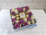 Mixture of Ferrero Chocolate & Flower Box - BK966