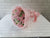 pure seed bq674 pink roses & euphorbia leaves hand bouquet with pink wrappers