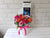 pure seed bk969 roses & eustomas flower box with lindt chocolate