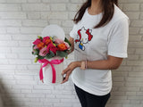 Vibrant Orange Rose Flower Box - BK972