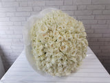 Innocent 200 White Rose Hand Bouquet - BQ672