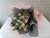 pure seed bq680 pink roses & eustomas hand bouquet